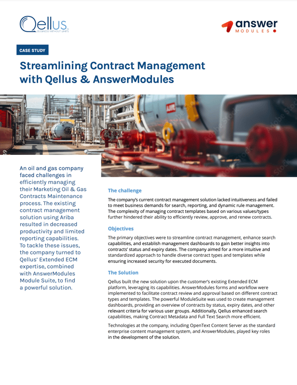 Streamlining Contract Management with Qellus & AnswerModules