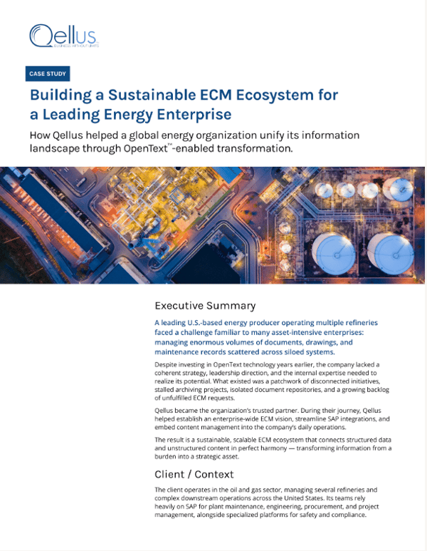 Building a Sustainable ECM Ecosystem for a Leading Energy Enterprise